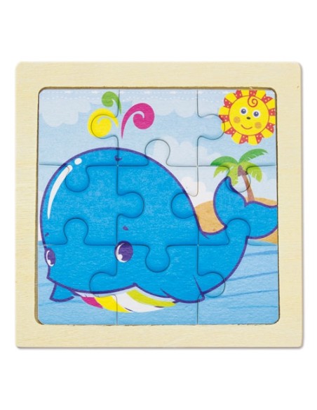 SET DE 5 PUZZLES EN MADERA NATURAL "JUNIOR"