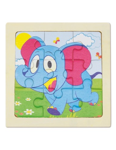 SET DE 5 PUZZLES EN MADERA NATURAL "JUNIOR"