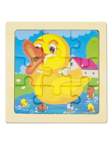 SET DE 5 PUZZLES EN MADERA NATURAL "JUNIOR"