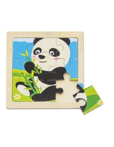 SET DE 5 PUZZLES EN MADERA NATURAL "JUNIOR"
