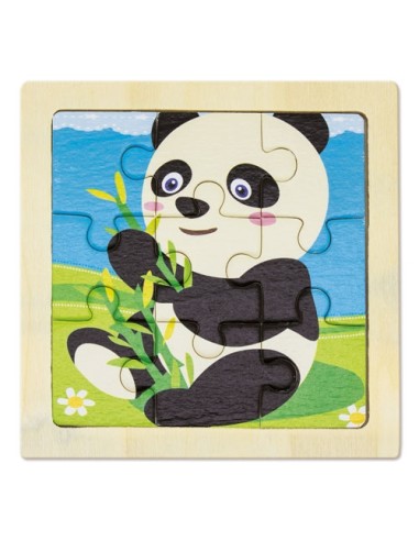 SET DE 5 PUZZLES EN MADERA NATURAL "JUNIOR"