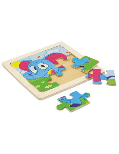 SET DE 5 PUZZLES EN MADERA NATURAL "JUNIOR"