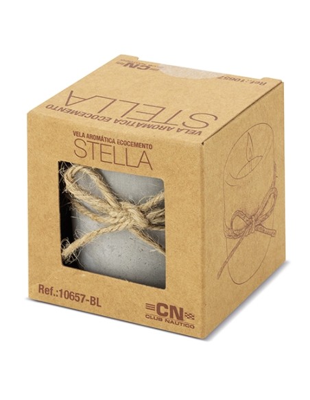 VELA AROMÁTICA ECOCEMENTO "STELLA"
