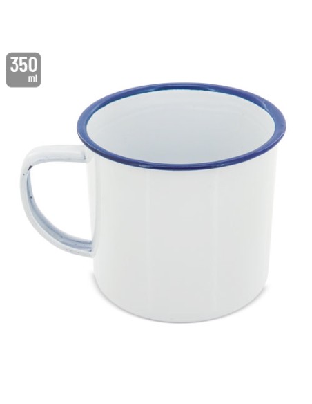 MUG METÁLICA ESMALTADA “RETRO” REBORDE