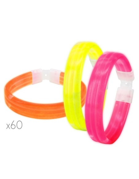 PULSERAS LUMINOSAS "NEÓN PARTY" (PACK DE 60)