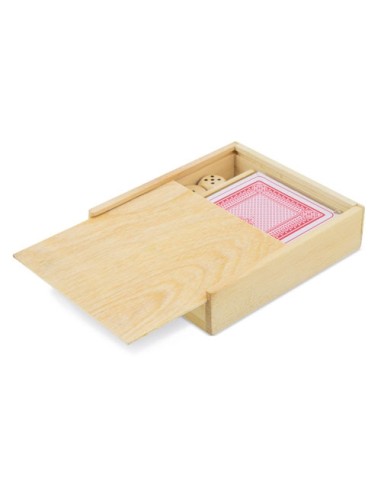 SET DE MADERA BARAJA Y DADOS