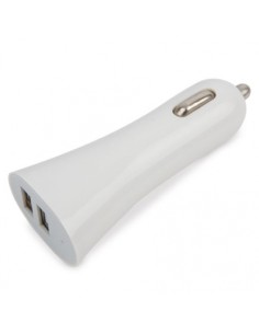 CARGADOR DE COCHE DOBLE USB BLANCO