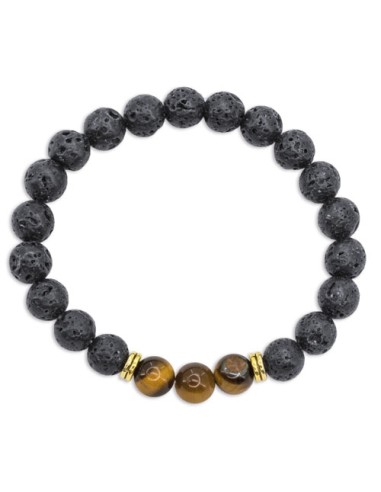 PULSERA PIEDRA VOLCÁNICA "ÁVALON"