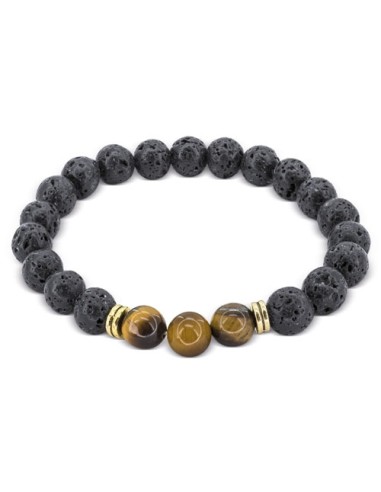 PULSERA PIEDRA VOLCÁNICA "ÁVALON"