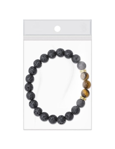 PULSERA PIEDRA VOLCÁNICA "ÁVALON"