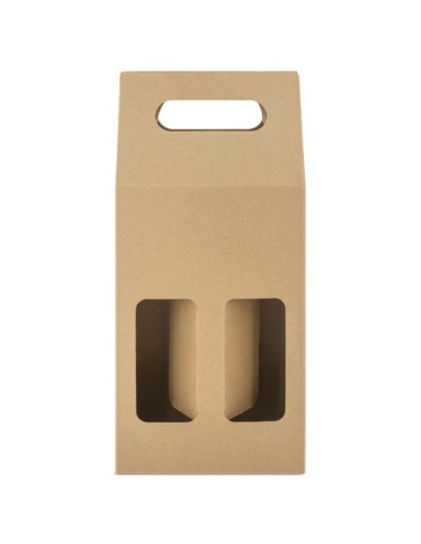 CAJA CARTON VENTANA 2 BOTELLAS "TREVISO"