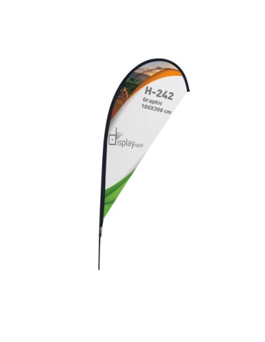 SOPORTE BANDERA FORMA GOTA 4 M