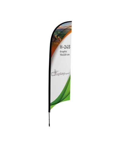 SOPORTE BANDERA FORMA PLUMA 2 M