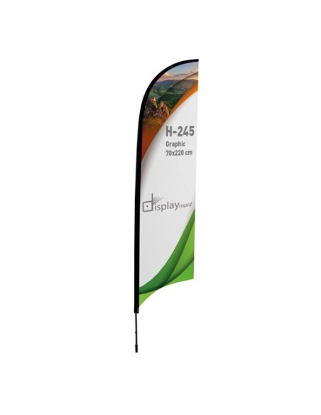 SOPORTE BANDERA FORMA PLUMA 2 M