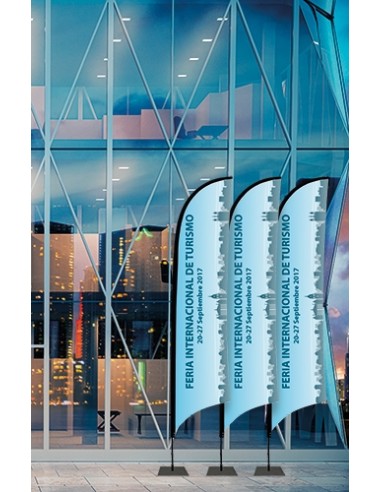 SOPORTE BANDERA FORMA PLUMA 2 M