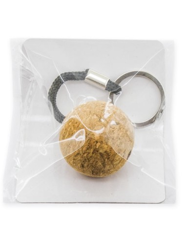 LLAVERO CORCHO CON BOLA TRIDIMENSIONAL "LAUPIN"