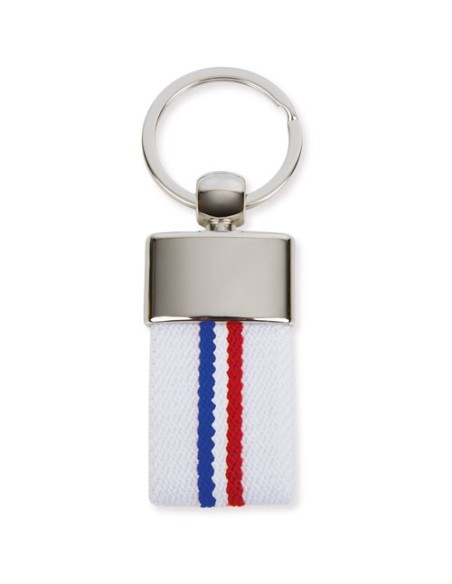 LLAVERO CINTURON BANDERA FRANCIA BLANCO "DEREX"