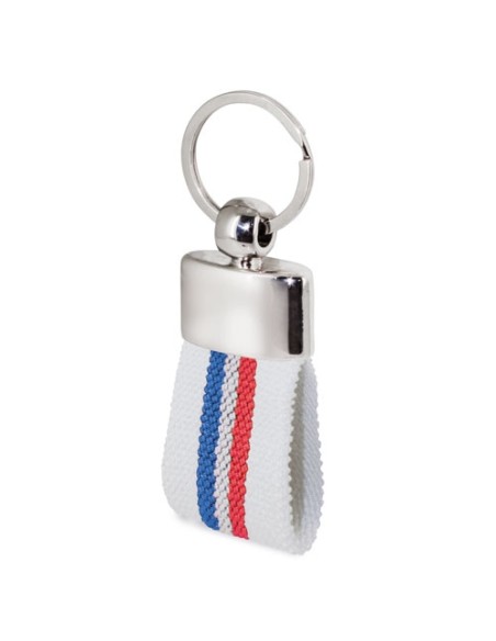 LLAVERO CINTURON BANDERA FRANCIA BLANCO "DEREX"