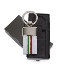 LLAVERO CINTURON BANDERA ITALIA BLANCO "DEREX"
