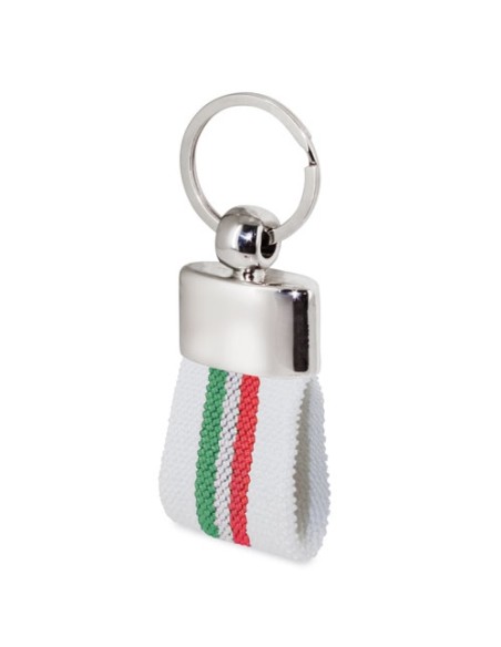 LLAVERO CINTURON BANDERA ITALIA BLANCO "DEREX"