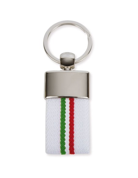LLAVERO CINTURON BANDERA ITALIA BLANCO "DEREX"